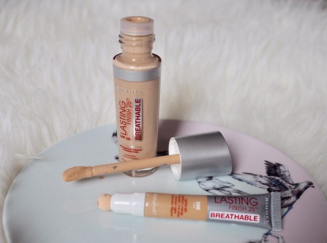 Rimmel Lasting Finish Breathable Foundation and Concealer- glass foundation bottle and plastic tube