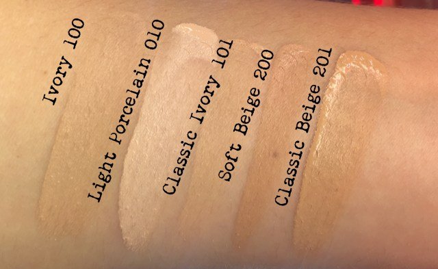 Rimmel Lasting Finish Breathable Foundation Swatches 