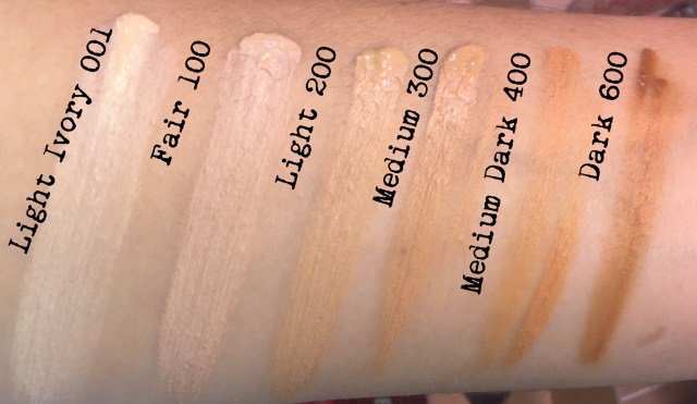 Rimmel Lasting Finish Breathable Concealer Swatches 