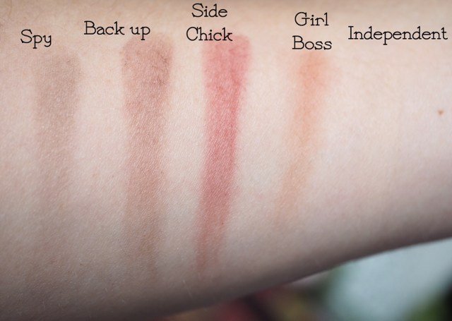 I Heart Makeup I Heart Chocolate Rose Gold Palette Bottom Row Arm Swatches 