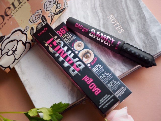 Benefit Bad Gal Bang Mascara Review- black and pink packaging 